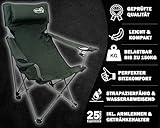 Luxus Faltstuhl Klappstuhl mit Getränkehaltern Polster und Armlehnen - 2
