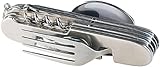 PEARL Camping & Outdoor Klapp-Besteck, 9 in 1, Edelstahl - 8